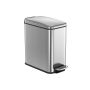 Trash can 29.9x14.4x29cm., silver color