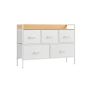 Chest of drawers 29x98.2x70cm., white/light brown