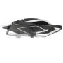 LED-valgustusega laeventilaator Aosom, 6 kiirust, Must, Ø 53 × 12,5 cm