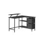 Desk with drawers 105x115x89.5cm., black