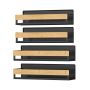 SONGMICS Magnetic Spice Rack Set, 4-Piece, Black/Sand