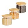 Банки для хранения продуктов Relaxdays 10043243.0, 3 шт., 600 мл, 10 × 10,5 × 10 см