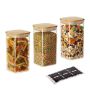 Toidu säilituspurgid Relaxdays 10053208.0, 3 tk, 1500 ml, 21 × 10 × 10 cm