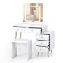 Makeup table, With LED mirror, 5 drawers and stool, 100 × 45 × 130 cm
