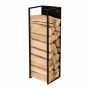 Küttepuuraam Relaxdays 10052081_652, M-suurus, Must, 25 × 100 × 25 cm