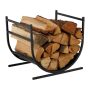 Küttepuuraam Relaxdays, poolringikujuline U-kujuline, Must, 46 × 40 × 38 cm