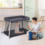 Playpen for children, with foam mattress, 89.5 × 56 × 69 cm