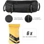 Gym bag, 6 weight inserts, yellow and black, 60 × 23 × 23 cm