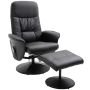 Massage chair with footrest Homcom, black