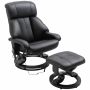 Massage chair with footrest Homcom, black
