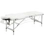 Massage table Homcom 215x60x84cm., white