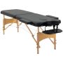 Massage table Homcom 215x80x88cm., black/light brown