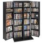 Meediakapp VEVOR KLDS-08, 6 riiuliga, Must, 61 × 127 × 36,8 cm