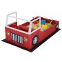 Wooden sandbox, 4 seats, 103 × 135 × 140 cm