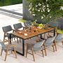 Wooden outdoor table, up to 8 people, 200.7 × 74.9 × 90.2 cm