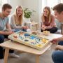 Wooden pinball table, 3 balls, Multicolored, 55.88 × 26.67 × 10.16 cm