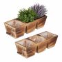 Puidust taimekast Relaxdays, 3 osa, 43,5 × 12,5 × 17,5 cm