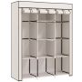 Fabric wardrobe Homcom 125x43x162.5cm., cream/black