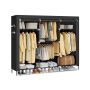 SONGMICS RYG011 fabric wardrobe, 3 hanging compartments, 189 × 180 × 45 cm
