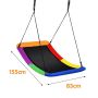 Wooden swing, Adjustable ropes, Multicolored, 83 × 155 cm