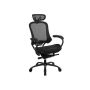 Computer chair with mesh, black