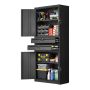 Metallist hoiukapp VEVOR CB02, 4 ust, 2 sahtlit, 76 × 180 × 38 cm