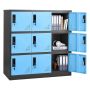 Metallkapp VEVOR W124P2507012, 9 ust, Must, 90 × 94 × 45 cm