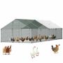 Metallist kanakuut VEVOR JD382, Varikatuse ja lukuga, 3 × 8 × 2 m