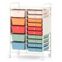 Metal drawer trolley, 15 drawers, 63.5 × 87.63 × 36.83 cm