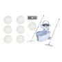 Microfiber mop and bucket set, 2 chambers, 7 round and 1 rectangular pad, 50 × 29.5 × 25.5 cm