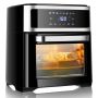 Mini electric oven with deep fryer, 13 l, 8 programs, Black, 31 × 34.5 × 35 cm