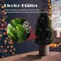 Mini tabletop artificial Christmas tree, 170 branches and 14 pine cones, Ø 9.5 × 47 cm