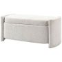 Soft bench with storage box Homcom 105x44x45.5cm., cream color