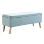 Soft bench with storage box Homcom 110x39x45cm., green/light brown