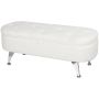 Soft bench with storage box Homcom 114x47x46.5cm., white/silver color