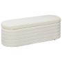 Soft bench with storage box Homcom 116x41x40.5cm., cream color