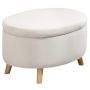 Soft bench with storage box Homcom 71x51.5x42cm., beige/light brown