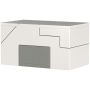 Soft building blocks Homcom 147x49x47cm., light gray/gray color