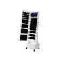 Mobile jewelry cabinet with mirror, white JBC61W