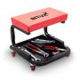 Mobile workshop chair on wheels with shelf, 150 kg.