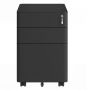Mobiilne kontorikonteiner SONGMICS, 3 sahtlit, 4 ratast, Must, 50 × 59 × 39 cm