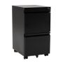 Mobile office stand, 2 drawers, Black, 44 × 67 × 37 cm