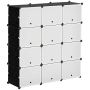 Modular shoe cabinet Homcom 125x32x125cm., black/white