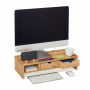 Monitorialus Relaxdays, 2 sahtlit, 54 × 13 × 23 cm
