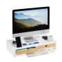 Monitorialus Relaxdays 10025710.0, 9 lahtrit, 2 sahtlit, Valge, 58,5 × 11 × 32,5 cm