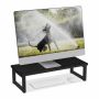 Monitorialus Relaxdays 10049972_60, XL, Must, 55 × 15 × 23 cm