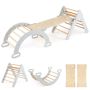 Montessori climbing set for children, 1-3 years, gray