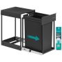 SONGMICS under-counter trash can, 20 l, Black, 34.7 × 25.7 × 43.4 cm