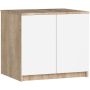 Mezzanine for wardrobe NORE S60, white/oak color