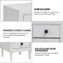 Bedside tables, 2 pcs., 4 drawers, 40.64 × 55.88 × 40.64 cm